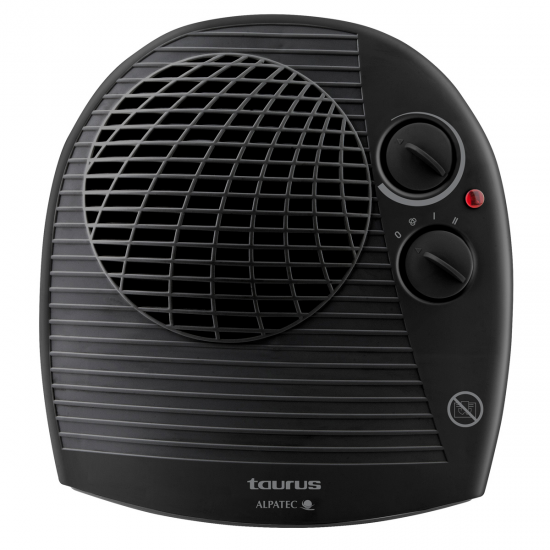 Calefactor Taurus TFH-3001, 2000W, 2 potencias, termostato, negro